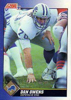 Dan Owens Detroit Lions 1991 Score NFL #49